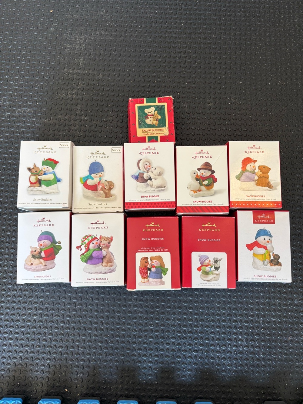 Hallmark Snow Buddies Ornaments - Red, White, Green, Blue, Purple